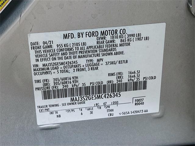 Photo of 2021 Moondust Silver Metallic Ford EcoSport