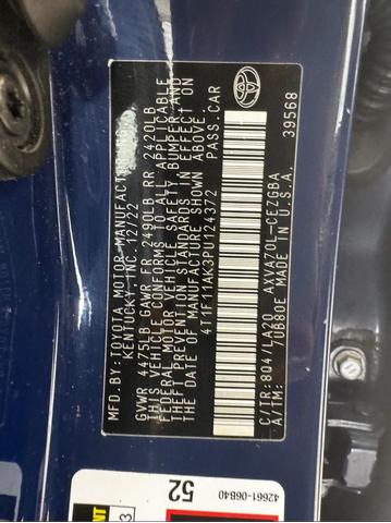 Photo of 2023 Reservoir Blue Toyota Camry