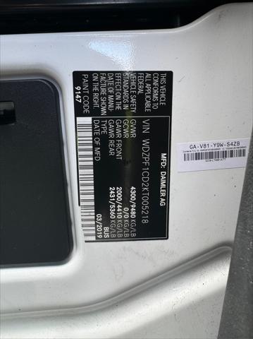 Photo of 2019 White Mercedes-Benz Sprinter 2500