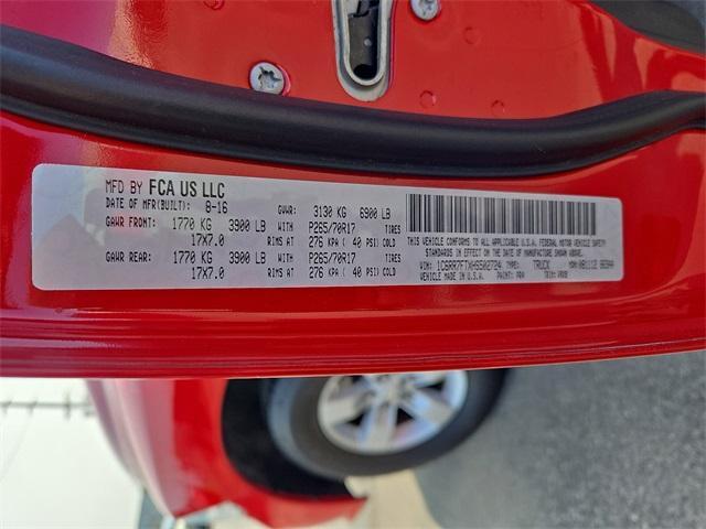 Photo of 2017 Flame Red Clearcoat RAM 1500