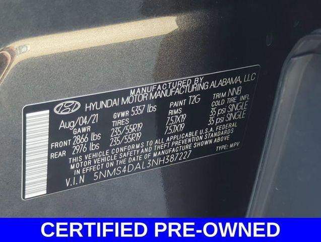 Photo of 2022 Portofino Gray Hyundai SANTA FE