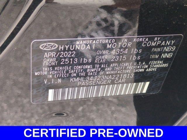 Photo of 2022 Phantom Black Hyundai SONATA