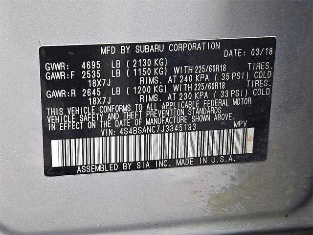 Photo of 2018 Ice Silver Metallic Subaru Outback