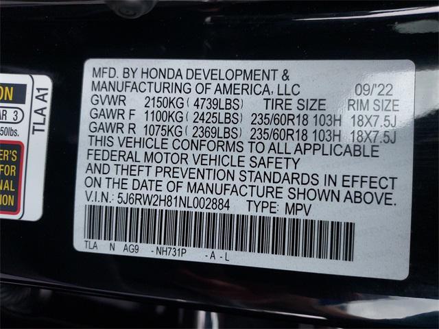 Photo of 2022 Crystal Black Pearl Honda CR-V