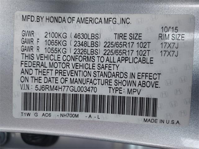 Photo of 2016 Alabaster Silver Metallic Honda CR-V