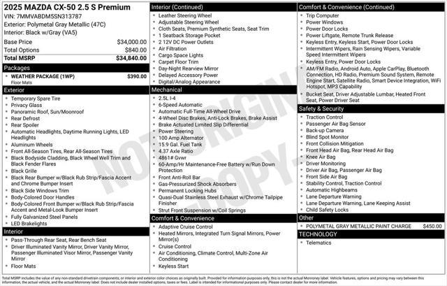 Photo of 2025 Polymetal Gray Metallic Mazda CX-50