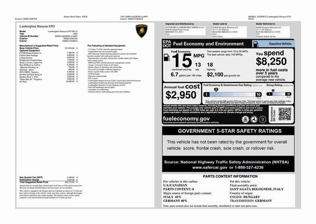Photo of 2022 Nero Noctis Metallic Lamborghini Huracan STO