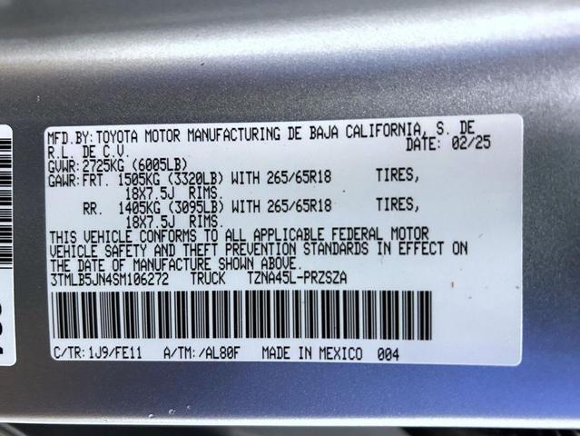 Photo of 2025 Celestial Silver Metallic Toyota Tacoma