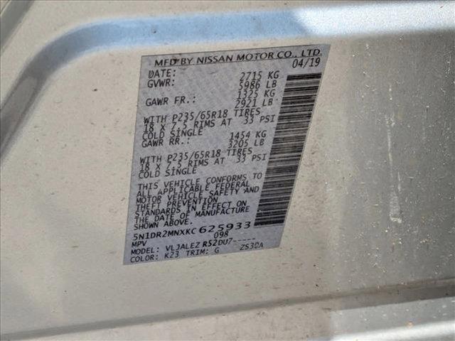 Photo of 2019 Brilliant Silver Metallic Nissan Pathfinder