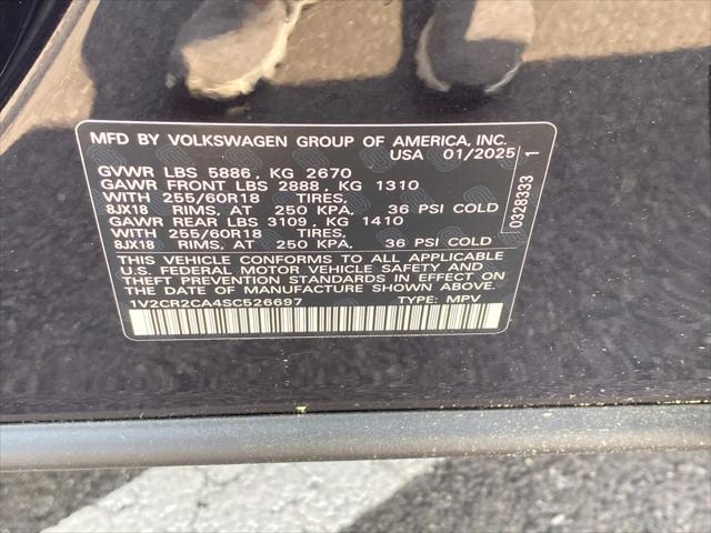 Photo of 2025 Deep Black Pearl Volkswagen Atlas