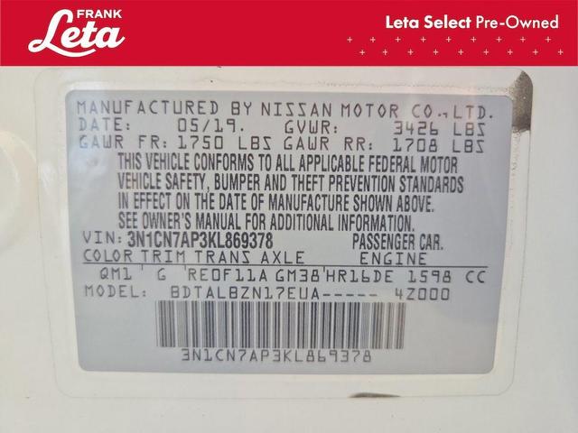 Photo of 2019 White Nissan Versa