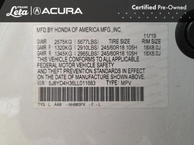 Photo of 2020 White Acura MDX