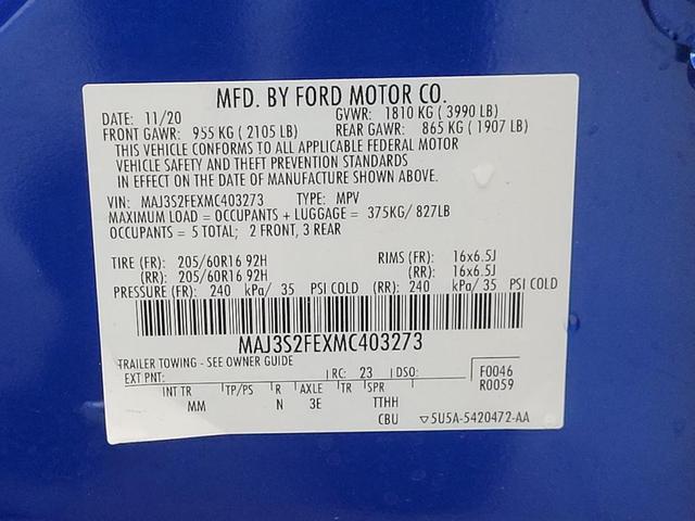 Photo of 2021 Blue Metallic Ford EcoSport