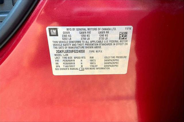 Photo of 2015 Crystal Red Tintcoat GMC Terrain
