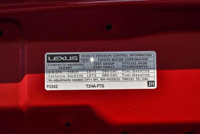Photo of 2026 Matador Red Mica Lexus TX 350