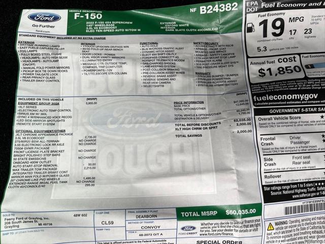 Photo of 2022 Oxford White Ford F-150