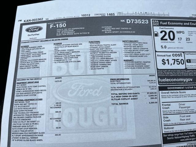 Photo of 2022 Red Metallic Ford F-150