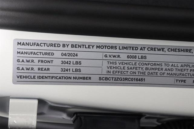 Photo of 2024 Glacier White Bentley Continental GT