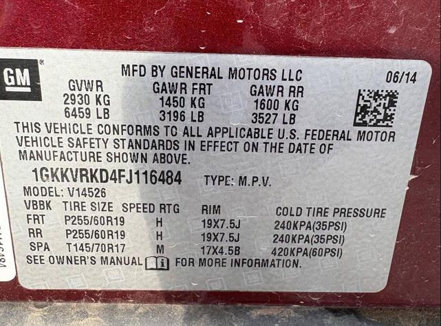 Photo of 2015 Red GMC Acadia