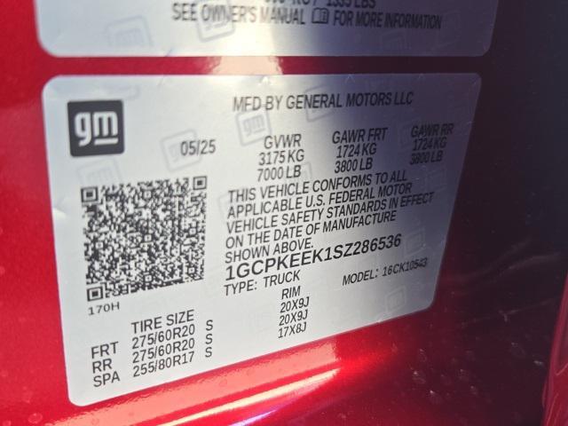 Photo of 2025 Radiant Red Tintcoat Chevrolet Silverado 1500