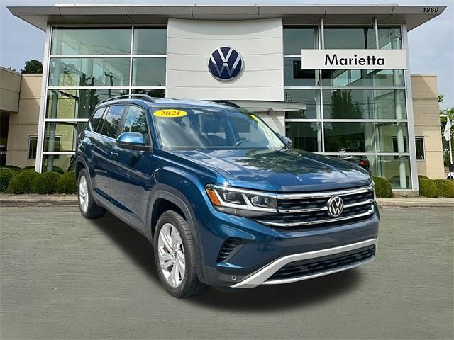 Photo of 2021 Tourmaline Blue Metallic Volkswagen Atlas