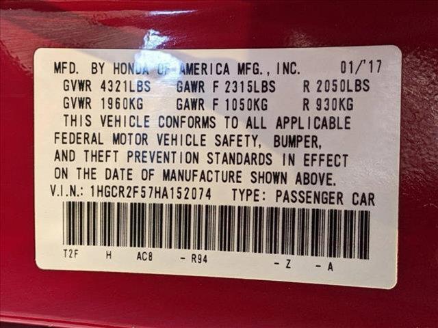 Photo of 2017 Basque Red Pearl II Honda Accord