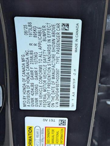 Photo of 2026 Crystal Black Pearl Honda Civic Hybrid