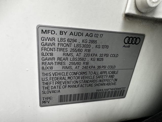 Photo of 2017 WHITE Audi Q7
