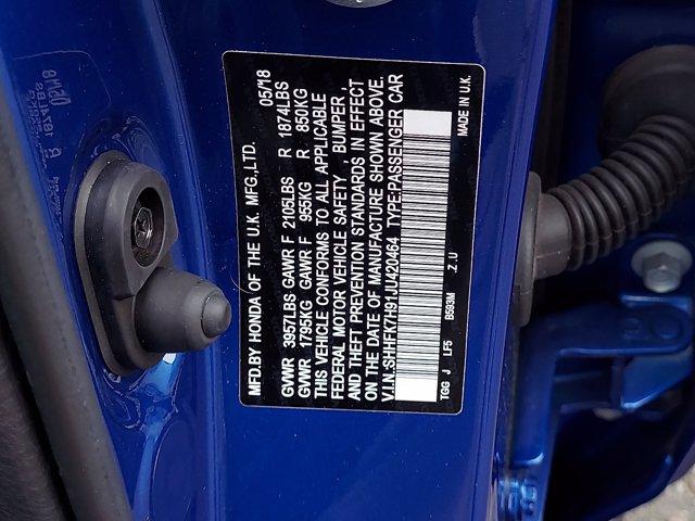 Photo of 2018 Aegean Blue Metallic Honda Civic