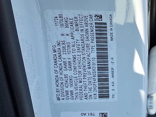 Photo of 2025 Platinum White Pearl   Wx Honda Civic Hybrid
