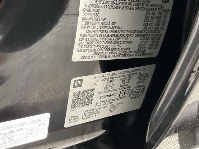 Photo of 2022 Black Chevrolet Silverado 1500