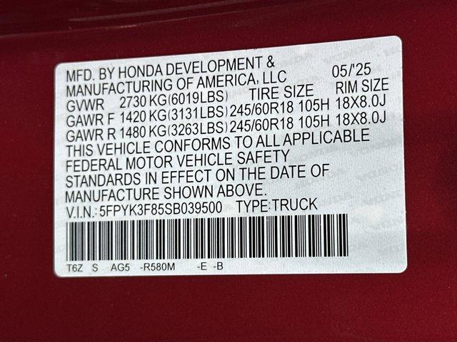 Photo of 2025 Radiant Red Metallic II Honda Ridgeline