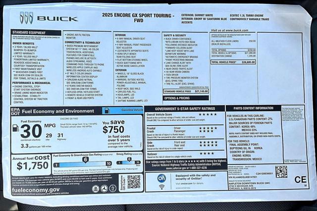 Photo of 2025 Summit White Buick Encore GX