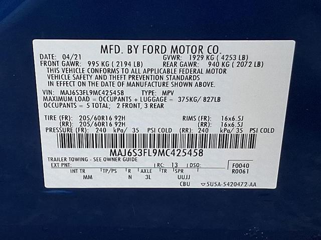 Photo of 2021 Blue Metallic Ford EcoSport