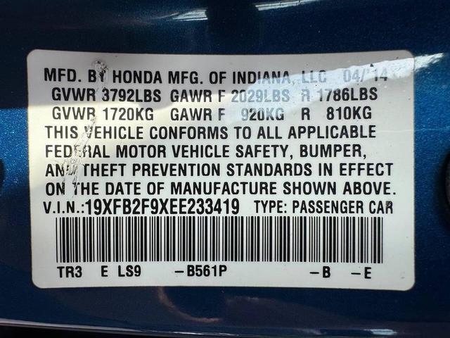 Photo of 2014 Dyno Blue Pearl Honda Civic