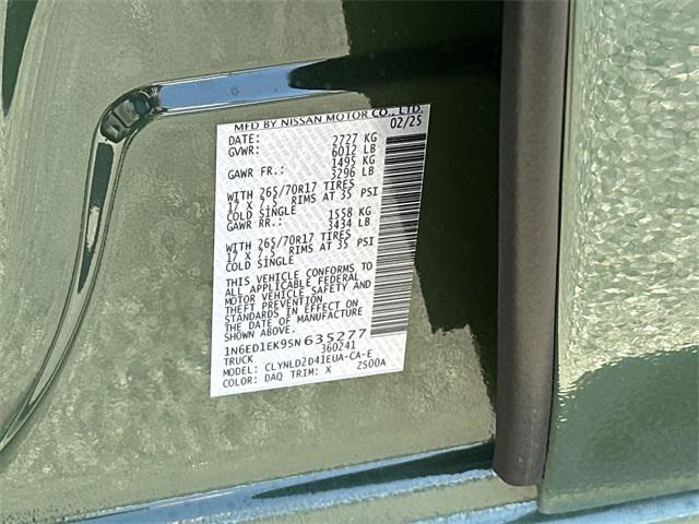Photo of 2025 Tactical Green Metallic Nissan Frontier