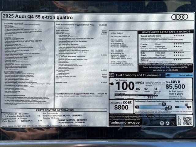 Photo of 2025 Mythos Black Metallic Audi Q4 e-tron