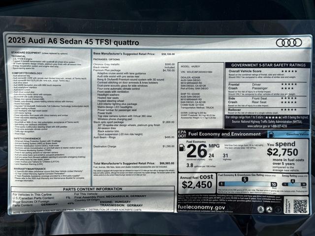 Photo of 2025 Chronos Gray Metallic Audi A6
