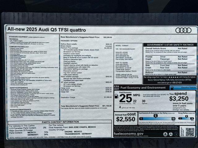 Photo of 2025 Mythos Black Metallic Audi Q5