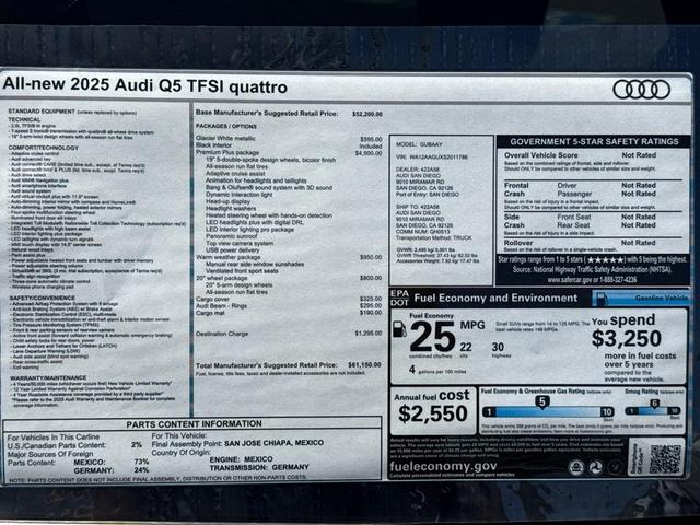 Photo of 2025 Glacier White Metallic Audi Q5