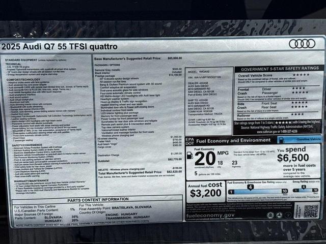 Photo of 2025 Samurai Gray Metallic Audi Q7