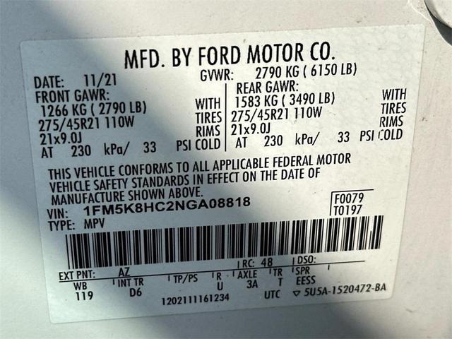 Photo of 2022 Star White Metallic Tri-Coat Ford Explorer
