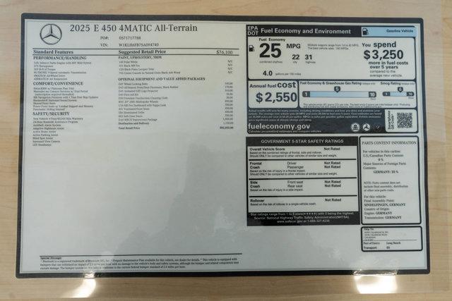 Photo of 2025 Polar White Mercedes-Benz E-Class