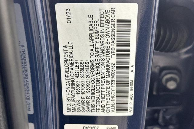Photo of 2023 Blue Honda Accord