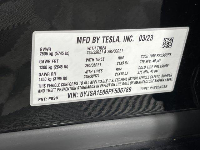 Photo of 2023 Solid Black Tesla Model S