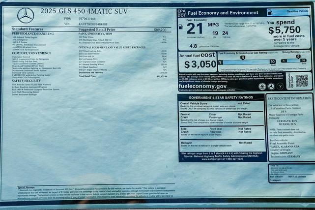 Photo of 2025 Polar White Mercedes-Benz GLS 450