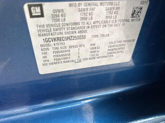 Photo of 2017 Deep Ocean Blue Metallic Chevrolet Silverado 1500