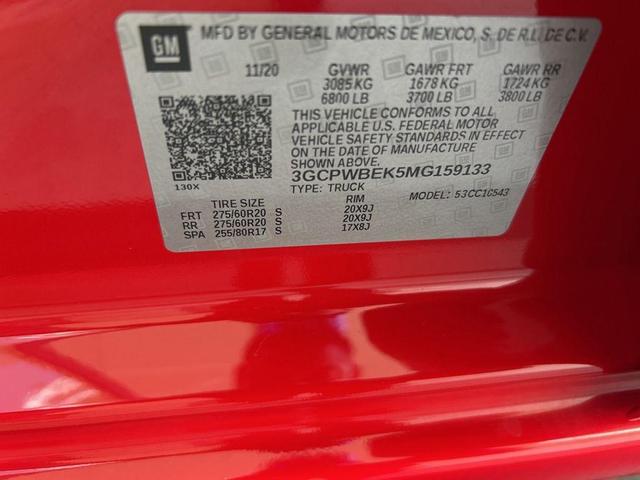 Photo of 2021 Red Chevrolet Silverado 1500