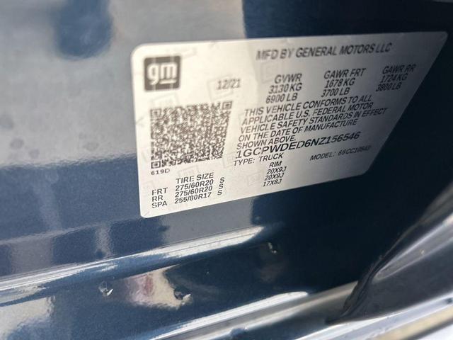 Photo of 2022 Northsky Blue Metallic Chevrolet Silverado 1500 Limited