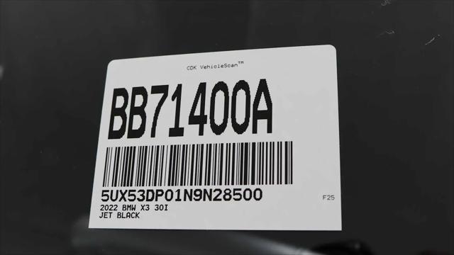 Photo of 2022 Jet Black BMW X3
